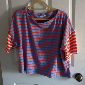 GAP boxy colorblock striped shirt size XL